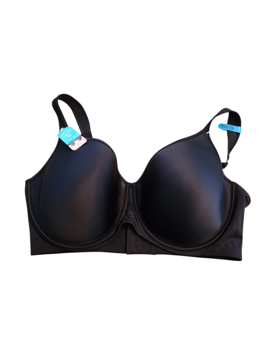 NEW Bali Smoothing Minimizing Underwire Bra Black Size 42DDD